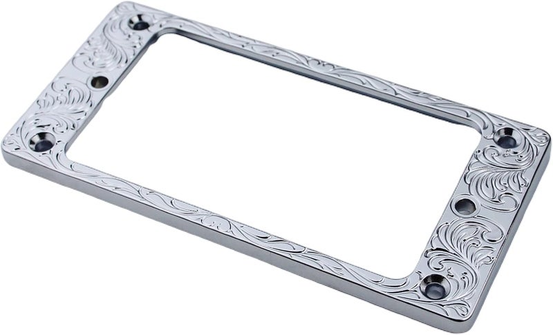 guyker Metal Flat Humbucker Cover, Pickup Mounting Ring Set - Bridge Neck Pickups Frame Replacement Part for Electric Guitar or Precision Bass(2PCS, PR008 Chrome) - Image 2